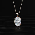 Oval Diamond Solitaire Pendant