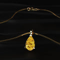 Yellow Pear Shape Solitaire Pendant