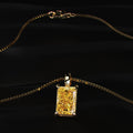 Yellow Radiant Diamond Solitaire Pendant