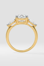 3 ct Pear Three Stone Ring