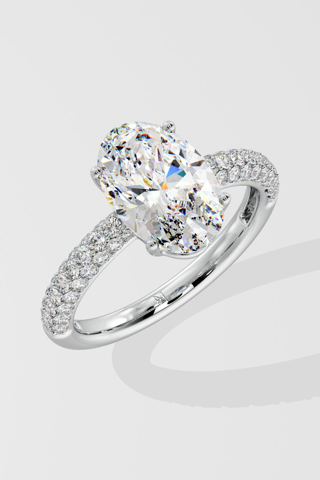 1.5 ct Oval Dome Pave Ring