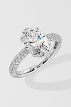 1.5 ct Oval Dome Pave Ring