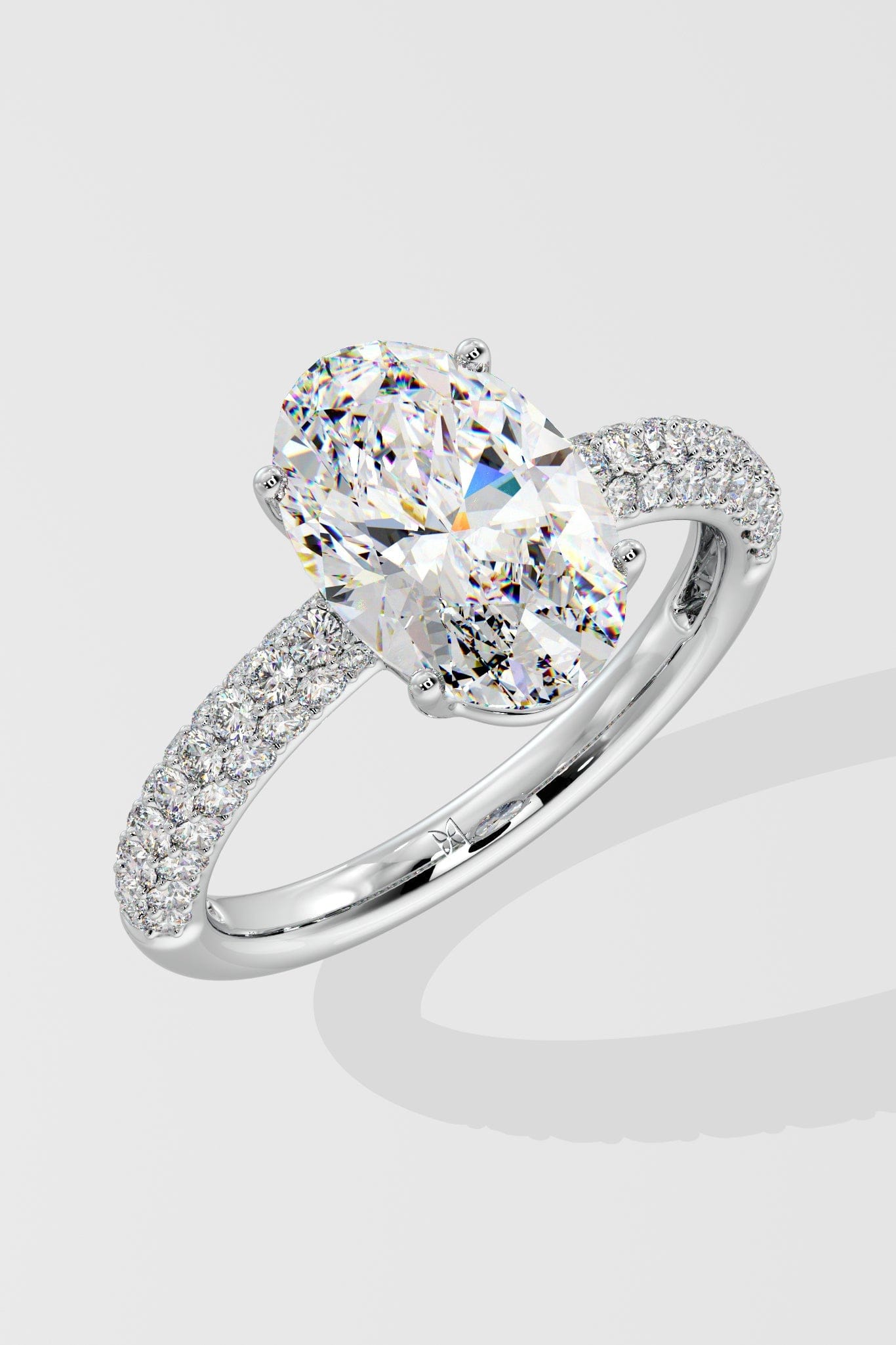 1.5 ct Oval Dome Pave Ring
