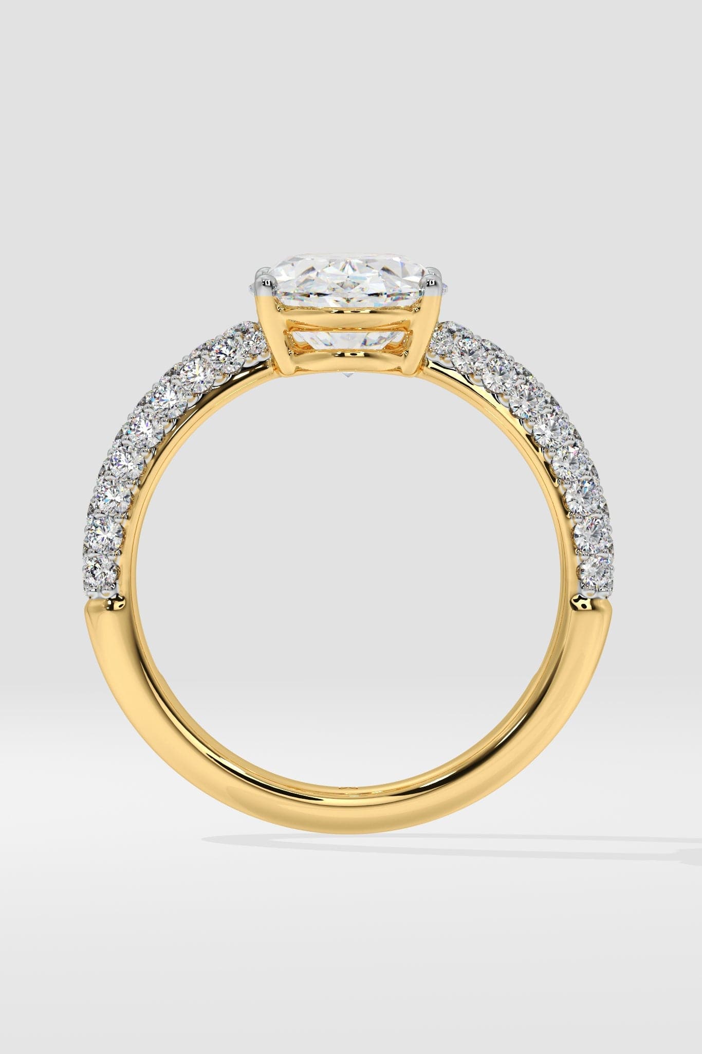 1.5 ct Oval Dome Pave Ring