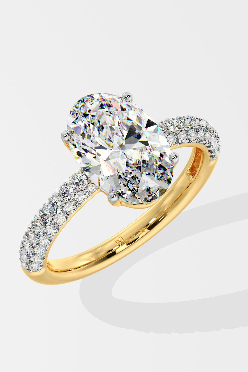 1.5 ct Oval Dome Pave Ring
