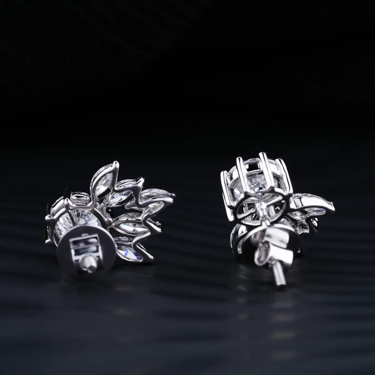 Flower Diamond Stud Earrings