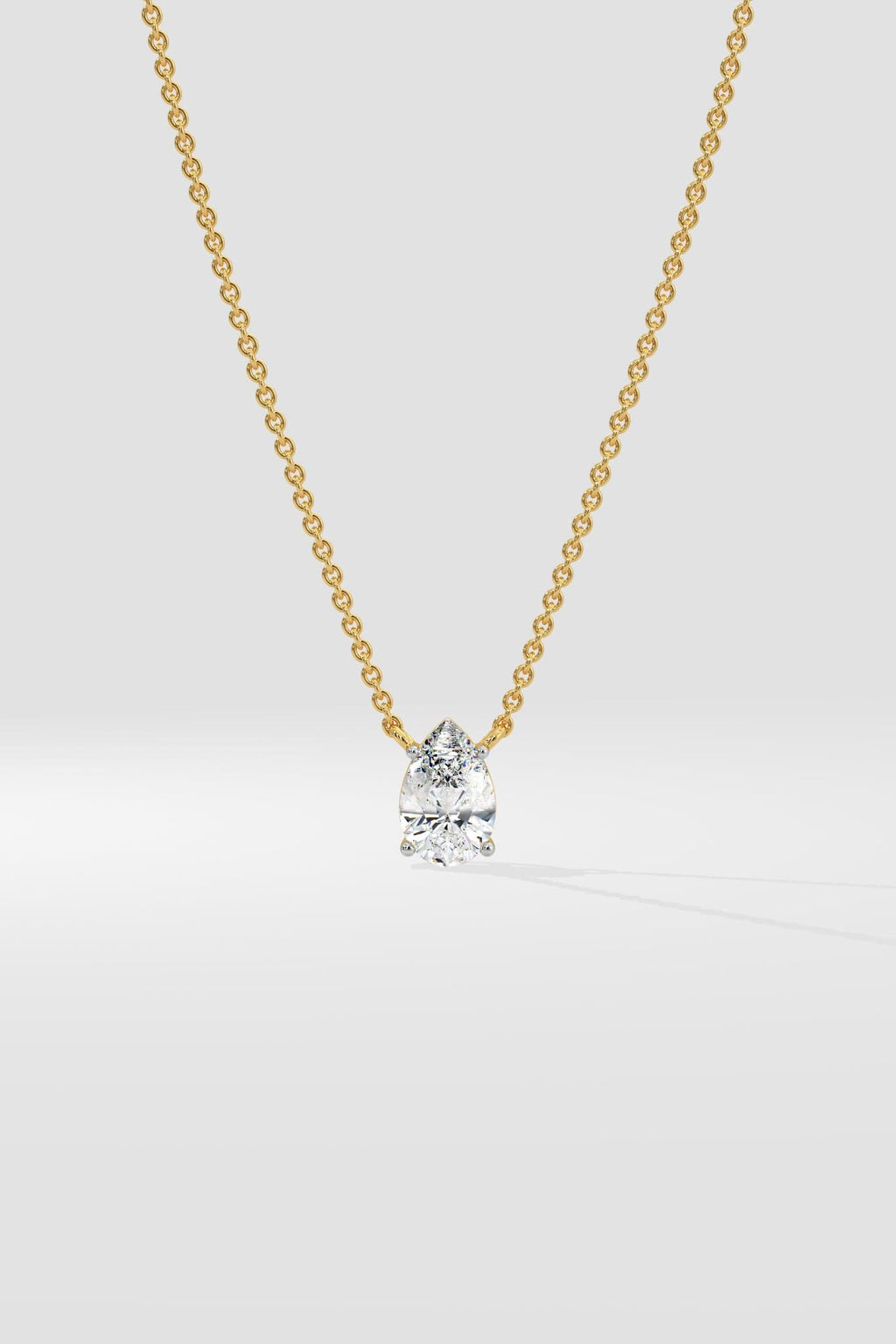 1 ct Pear Solitaire Necklace