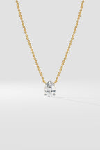 1 ct Pear Solitaire Necklace
