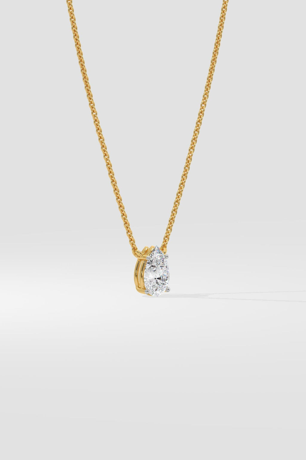 1 ct Pear Solitaire Necklace