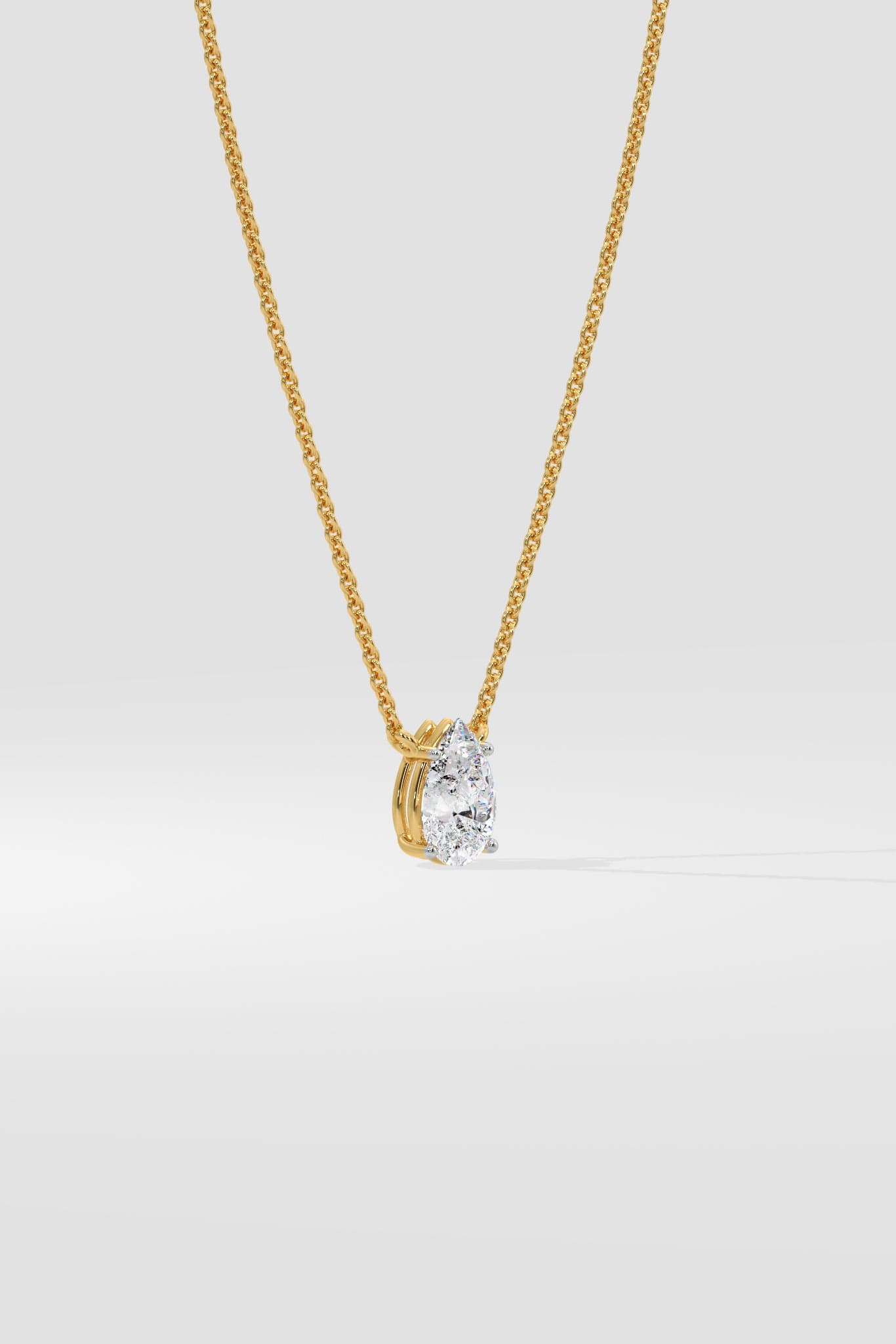 1 ct Pear Solitaire Necklace