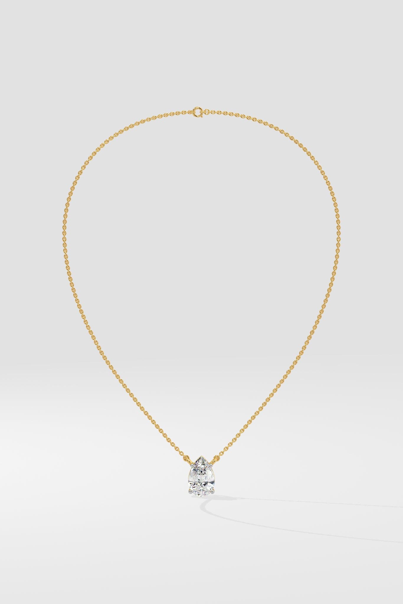 1 ct Pear Solitaire Necklace