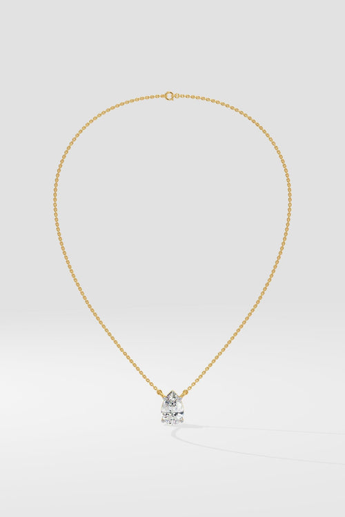 1 ct Pear Solitaire Necklace