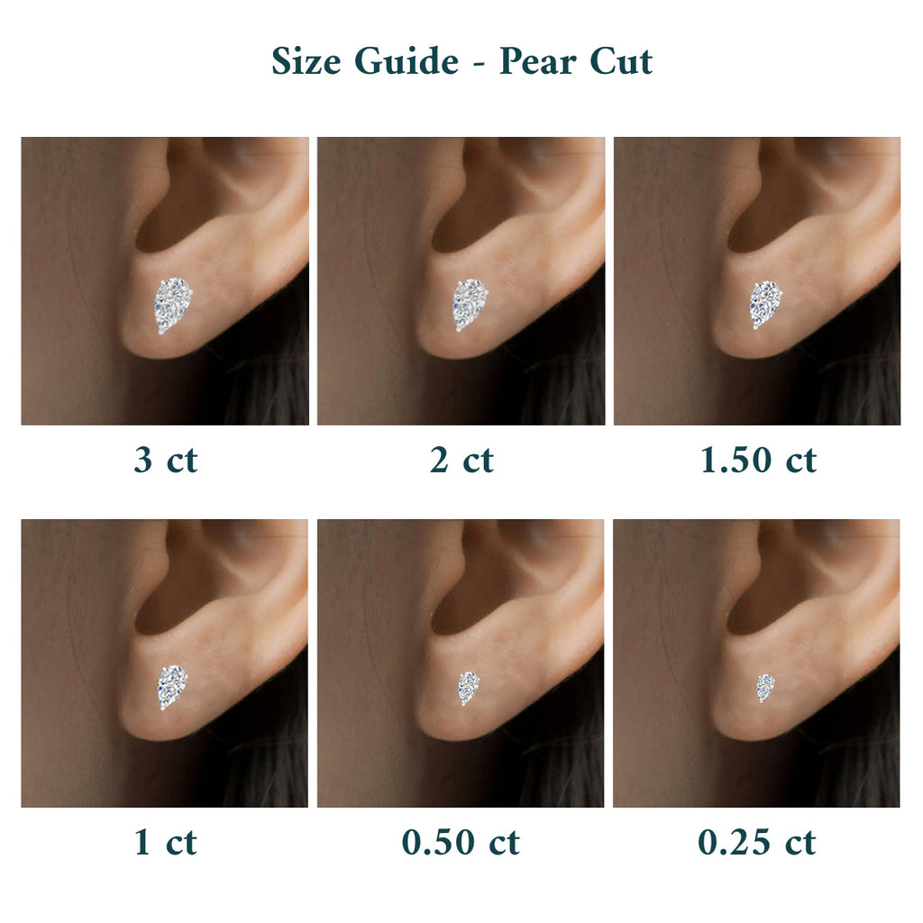 2 Carat Pear Shaped Diamond Earrings