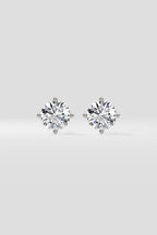 2 ct Invisible Halo Solitaire Studs