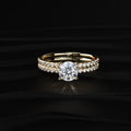 Round Solitaire Double Shank Ring