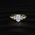 Oval Engagement Ring with Side Accents