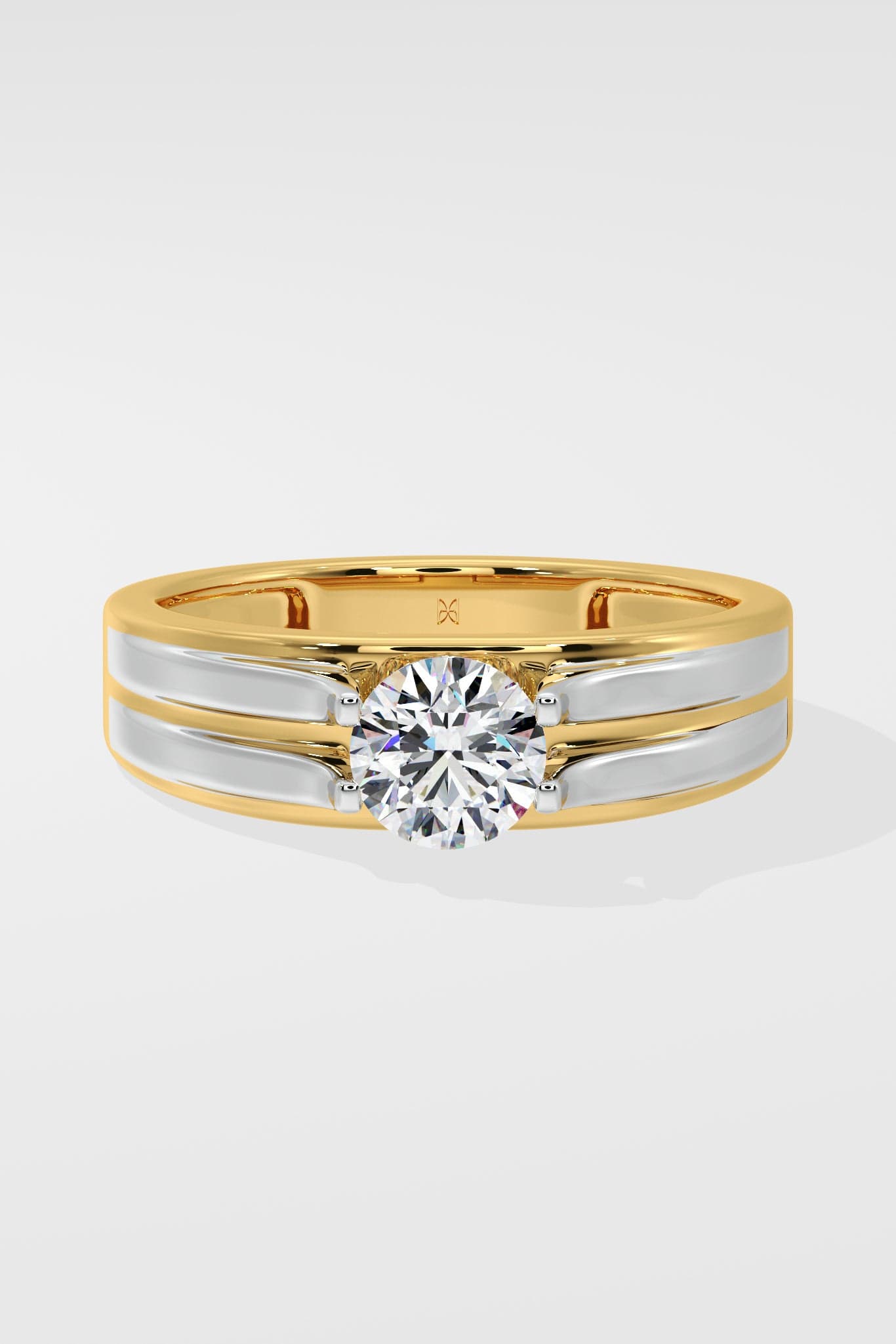 Apollo Two-Tone Solitaire Ring