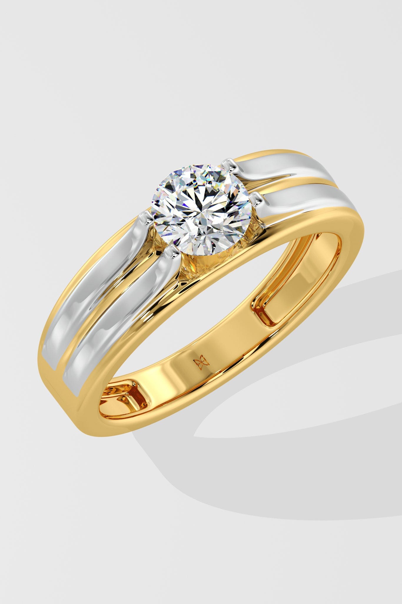 Apollo Two-Tone Solitaire Ring