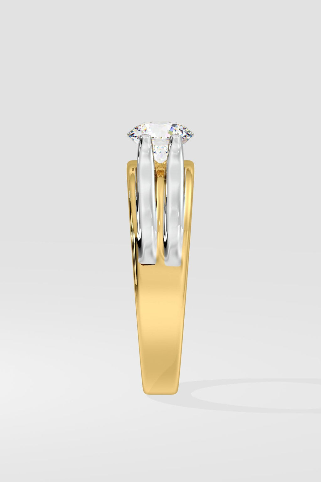 Apollo Two-Tone Solitaire Ring