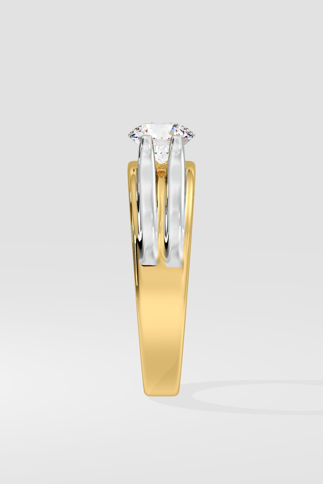 Apollo Two-Tone Solitaire Ring