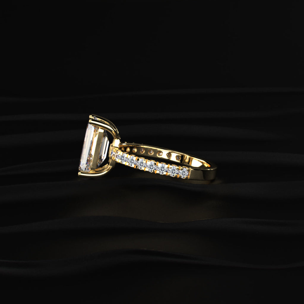 Basket of Mixed Cushion Solitaire Ring