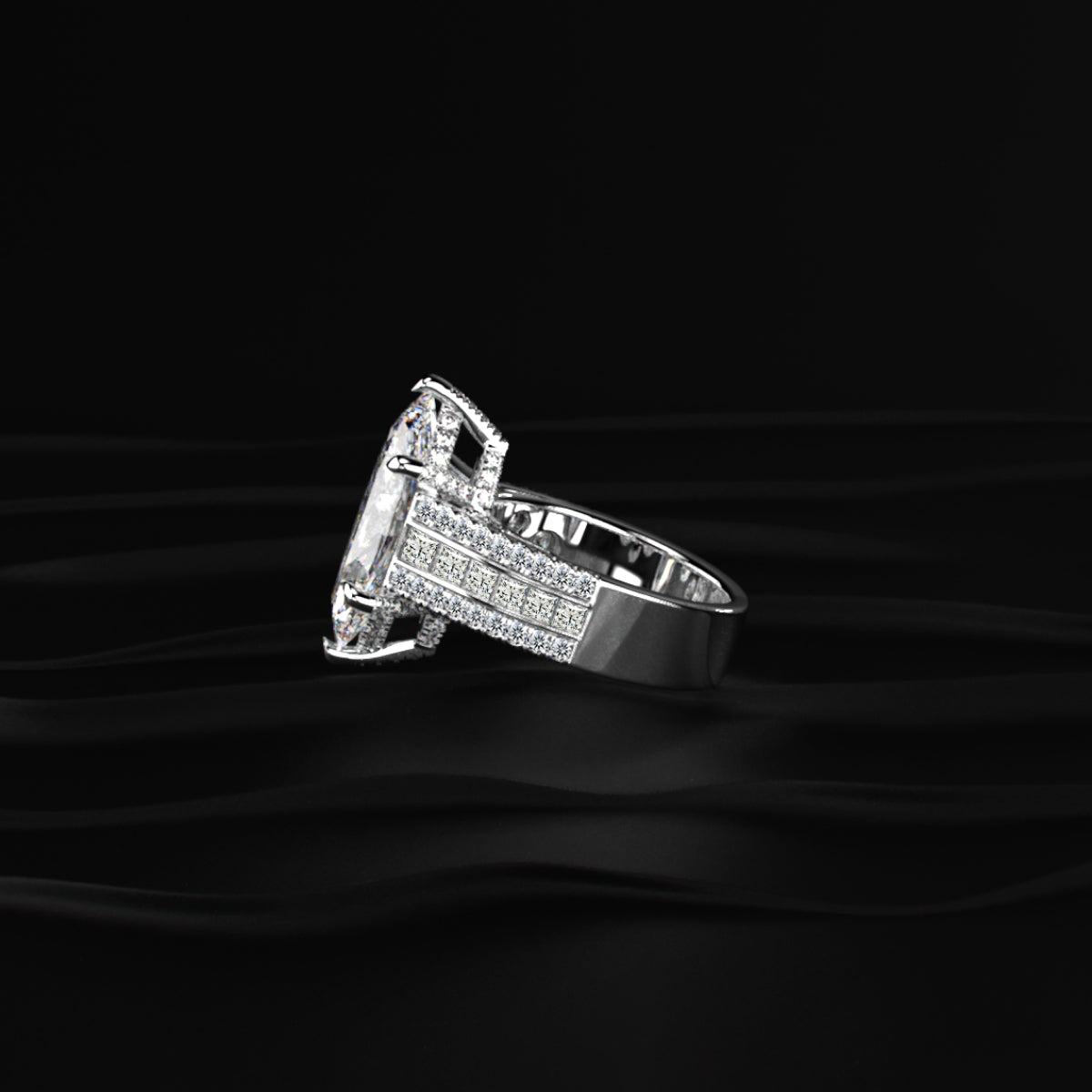 Marquise Cut Solitaire Diamond Ring
