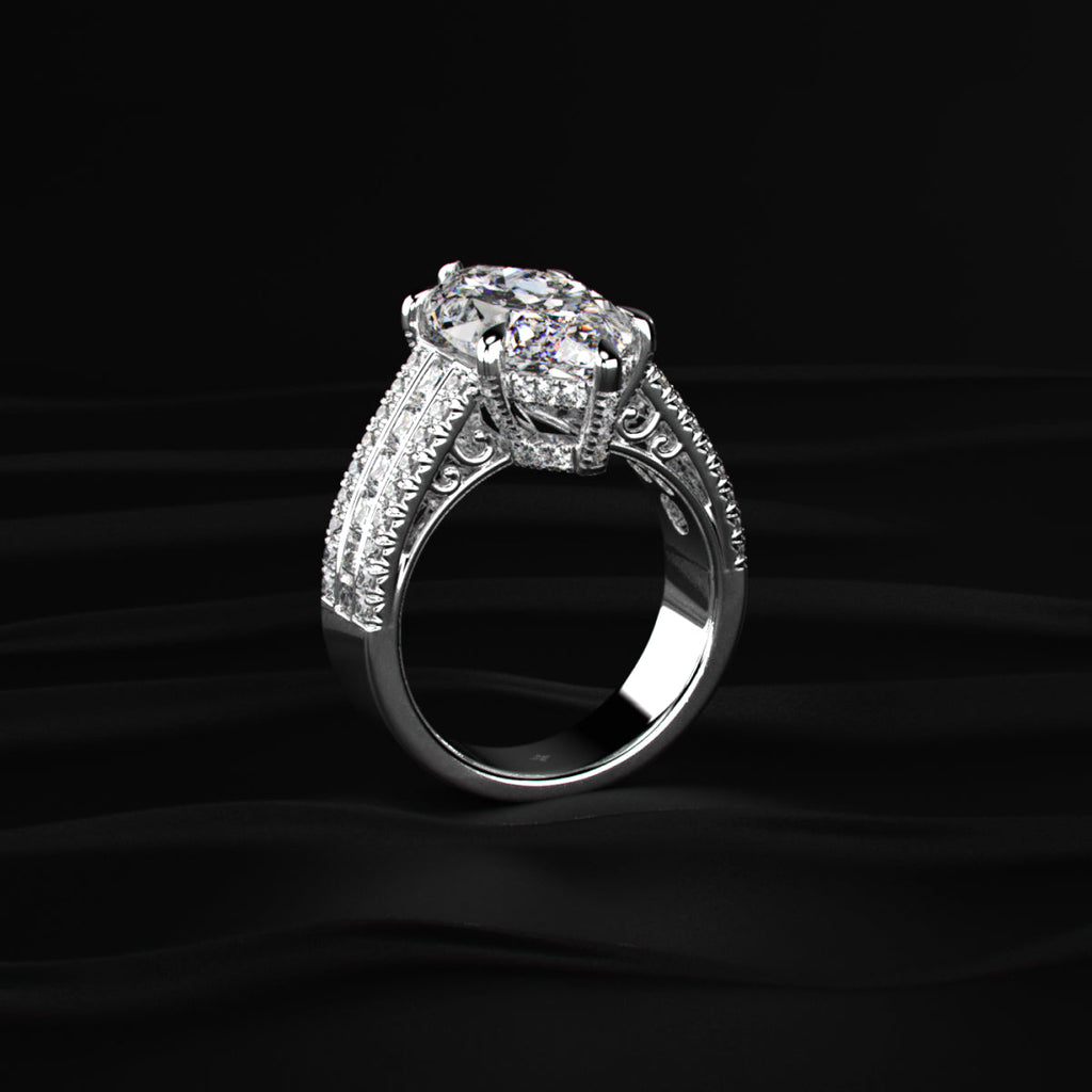 Marquise Cut Solitaire Diamond Ring