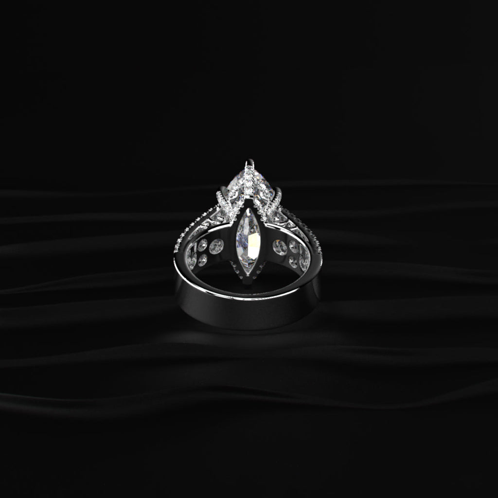 Marquise Cut Solitaire Diamond Ring