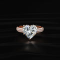 Heart Shaped Hidden Halo Engagement Ring
