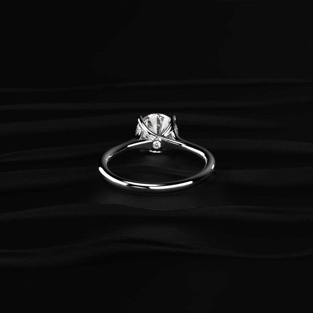 2ct Round Solitaire Engagement Ring With Mystique Stone