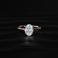 Oval Solitaire Engagement Ring With Mystique Stone