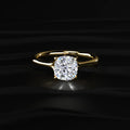 Cushion Solitaire Split Shank Engagement Ring