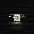Princess Solitaire Split Shank Engagement Ring