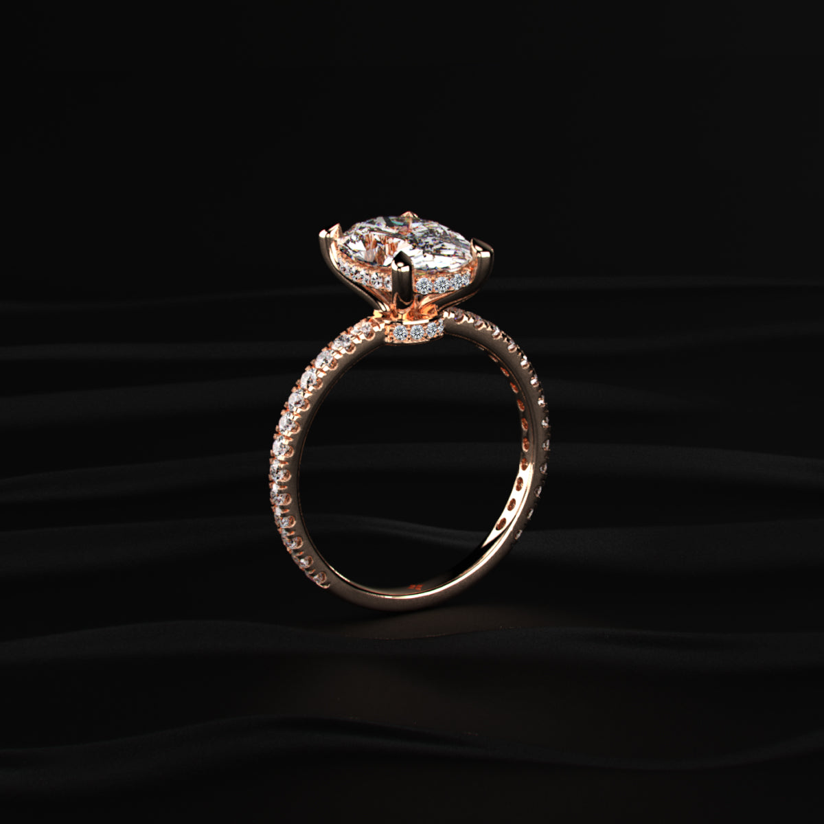 3Ct Oval Diamond Ring