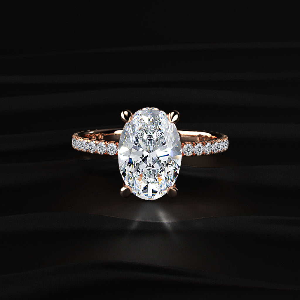 3Ct Oval Diamond Ring