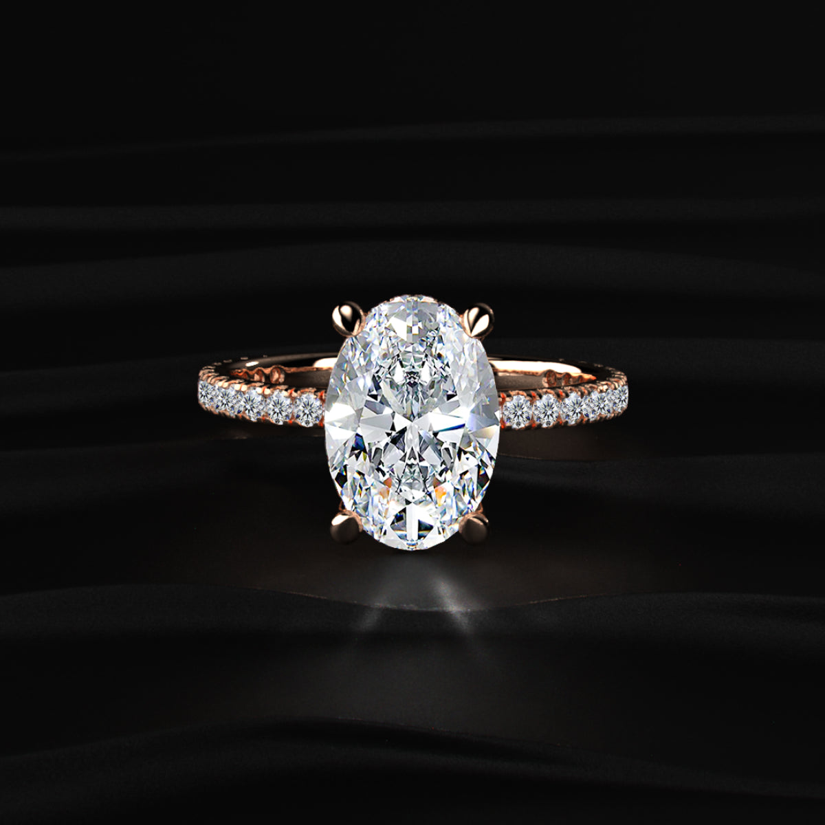 3Ct Oval Diamond Ring