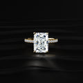 Radiant Engagement Ring Hidden Halo