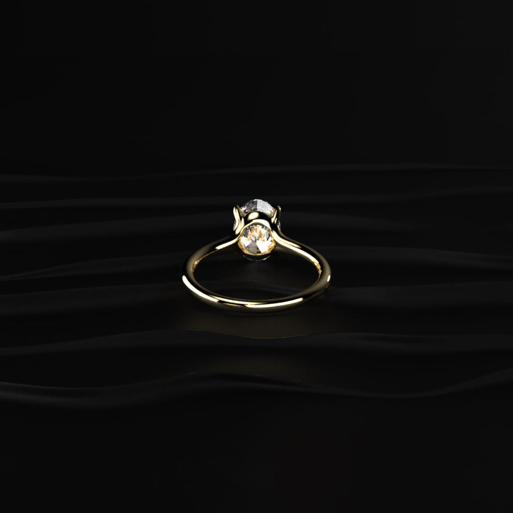 2Ct Oval Solitaire Engagement Ring