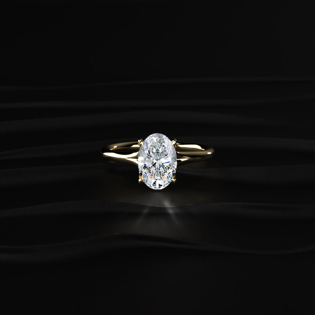 2Ct Oval Solitaire Engagement Ring