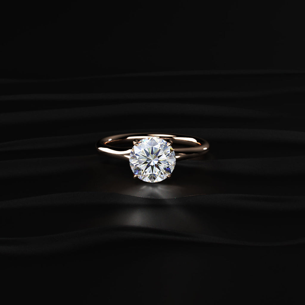 2 Carat Round Solitaire Diamond Ring