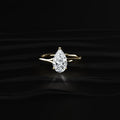 Pear Shaped Solitaire Diamond Ring