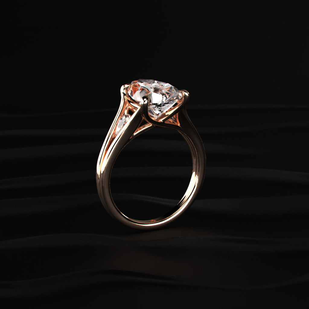Pear Trilogy Engagement Ring