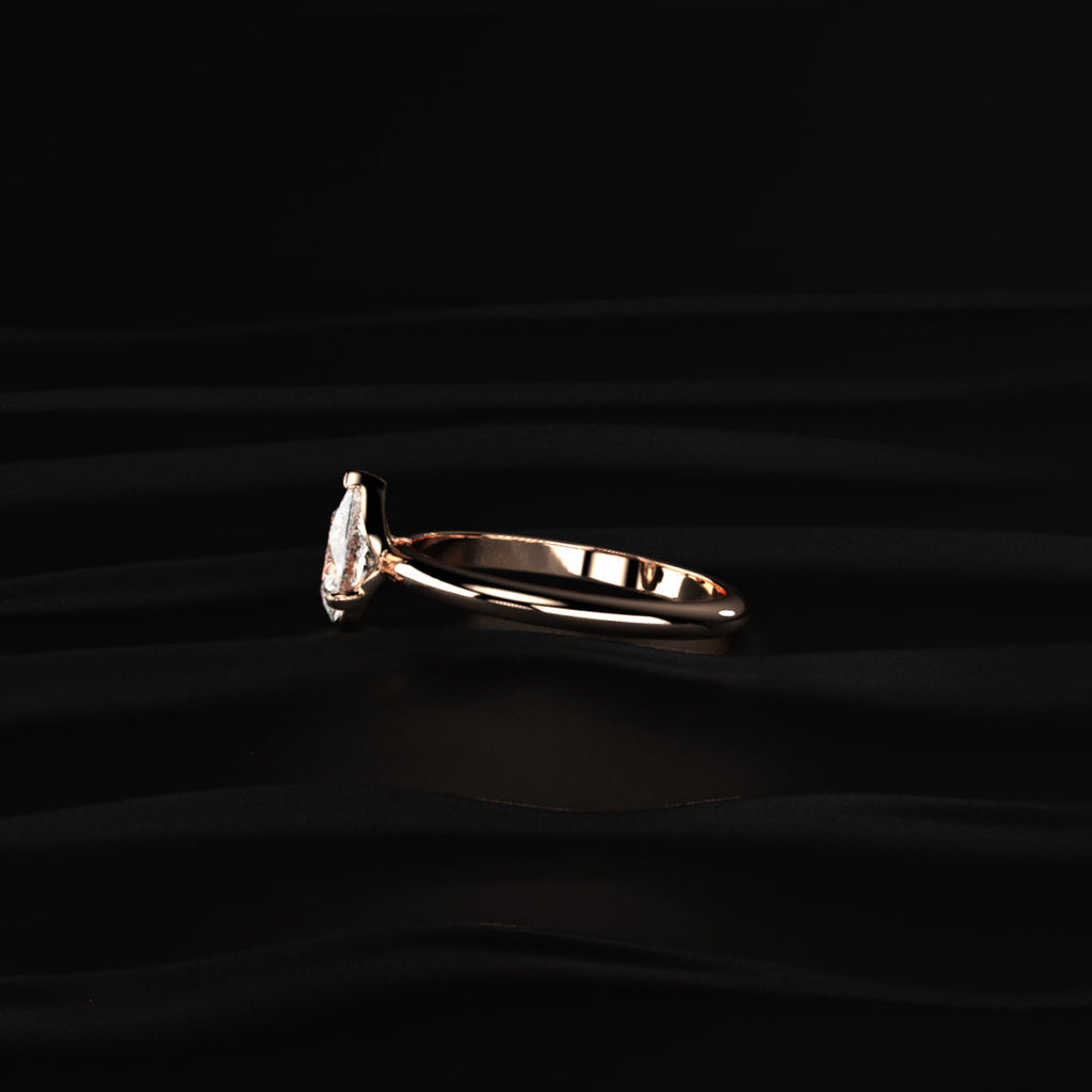 0.5Ct Pear Shape Solitaire Ring