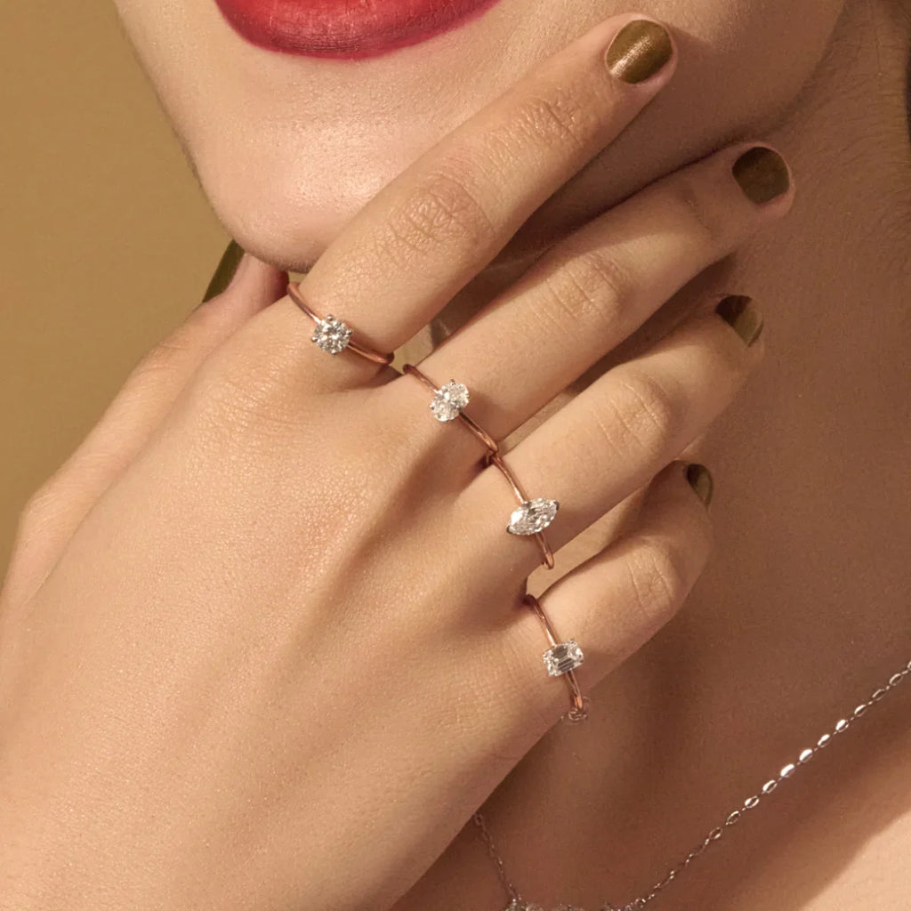 0.5 Oval Solitaire Engagement Ring