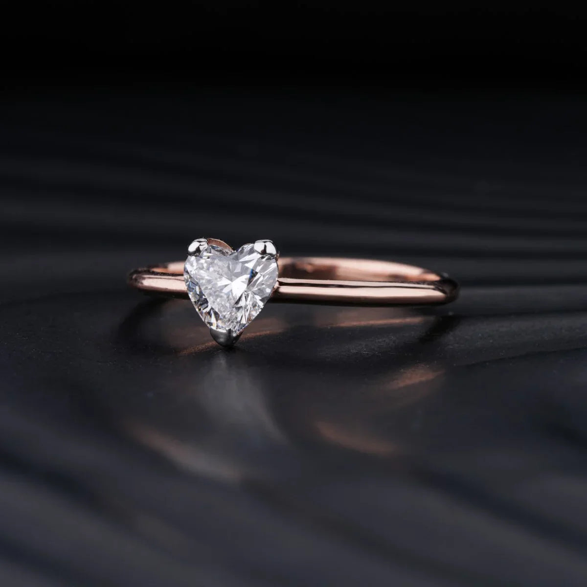 Heart Shape Solitaire Ring
