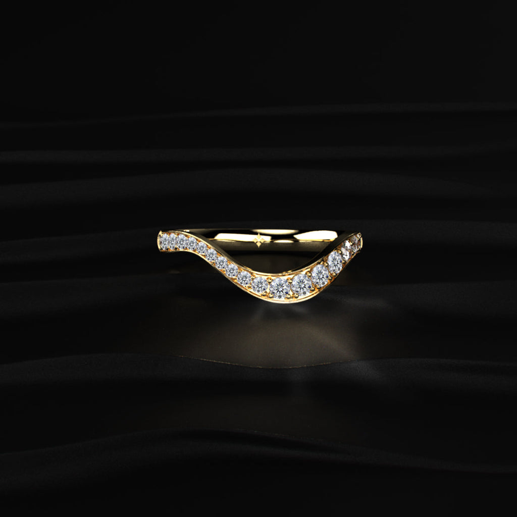 Curved Diamond Stacking Band