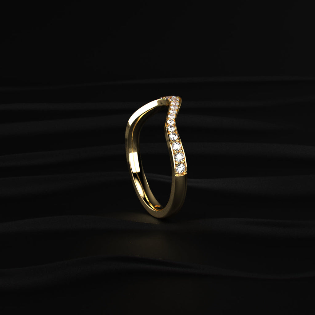 Curved Diamond Stacking Band