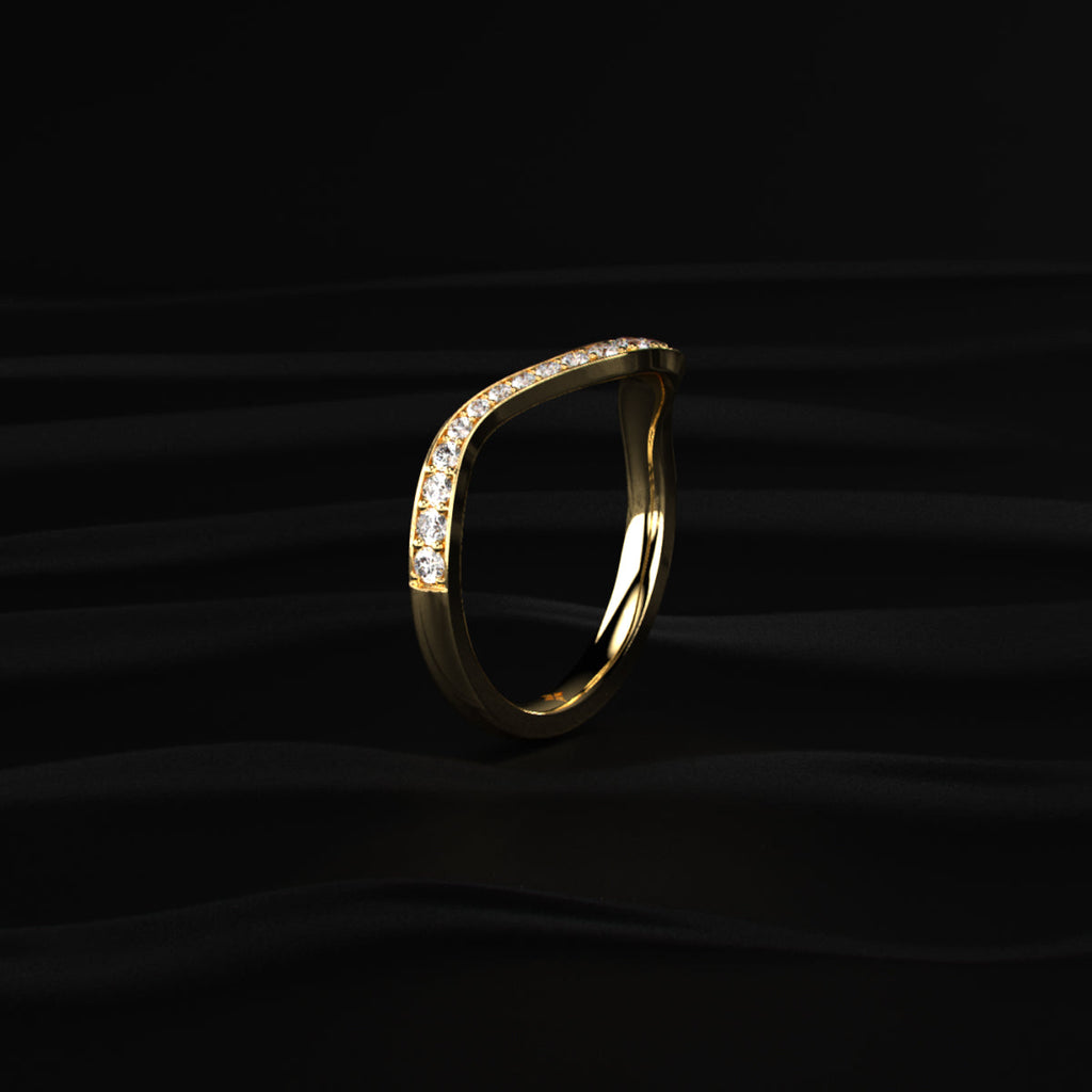 Curved Diamond Stacking Band
