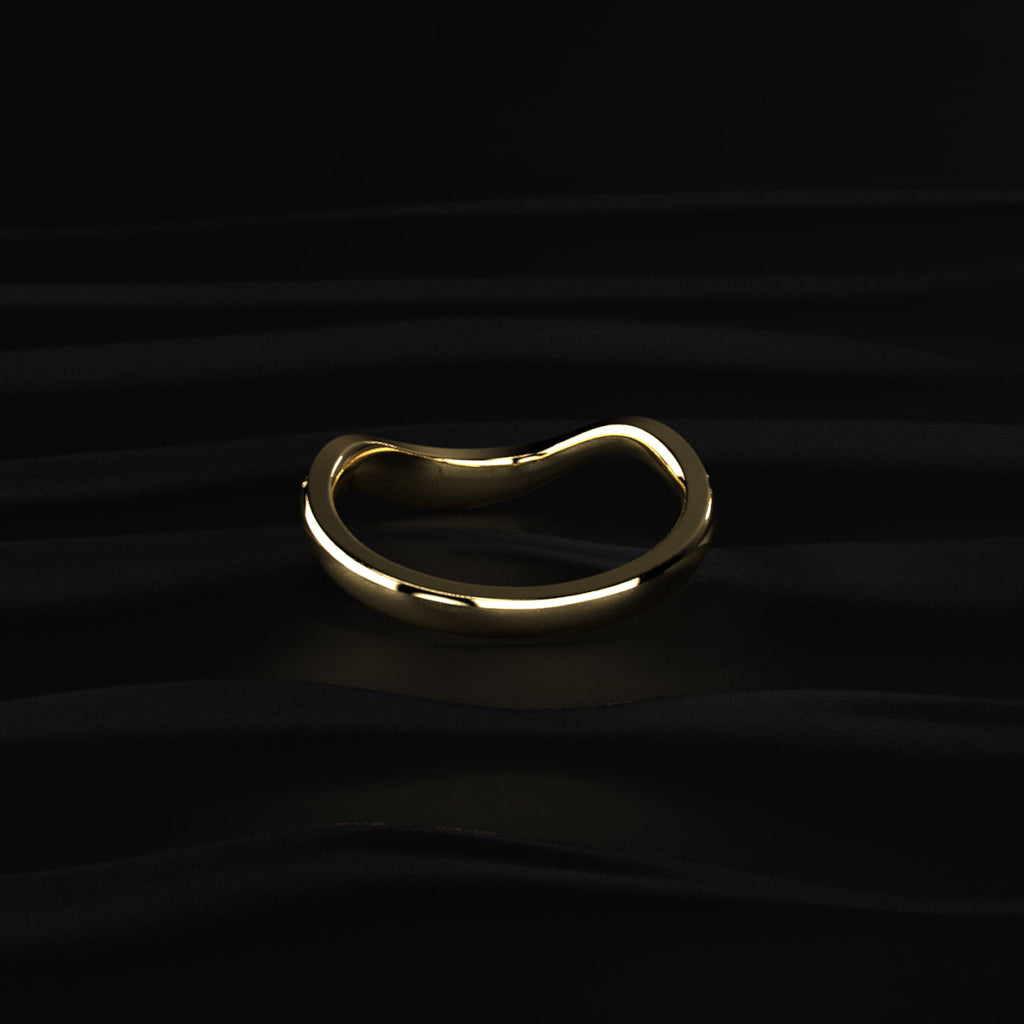 Curved Diamond Stacking Band