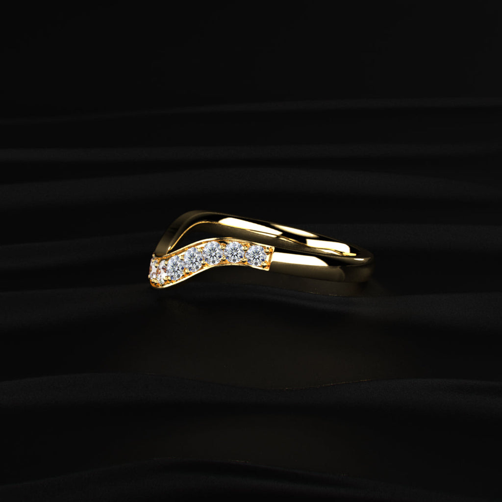 Curved Diamond Stacking Band